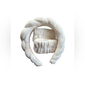 Cream Plush Skincare Headband Tool